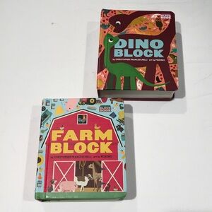 2 Block Books: Farm Block & Dino Block